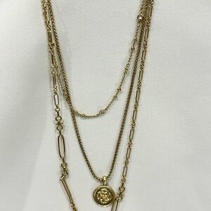 Kendra Scott Medallion Triple Strand Necklace